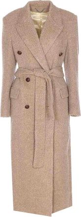 Golden Goose Beige Double Breatsed Button Coat