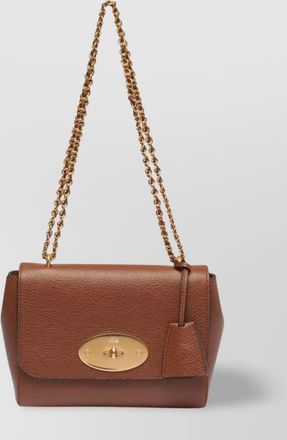 Mulberry structured leather shoulder bag with chain strap