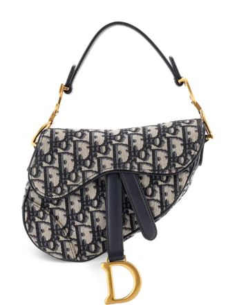 Dior Saddle Handbag Oblique Canvas Mini shoulder bag - Blu