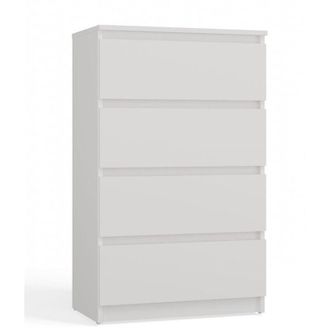 Hucoco ASTER T4 - Cassettiera moderna con 4 cassetti - 95.5x60x34.5 - Mobile contenitore - Stile scandinavo - Aspetto legno