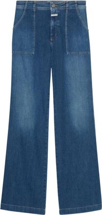 Closed Aria Blauwe Stijlvolle Top - Dames - Wijde Broeken - Blauw - W30 - Broeken
