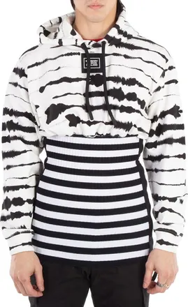 Burberry Watercolour Print Reconstructed Cotton Hoodie, Size X-Small