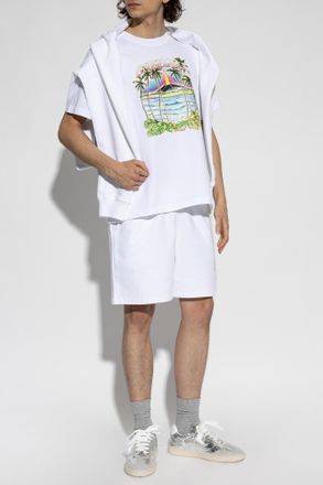 Casablanca T-shirt With Print, Mens, White