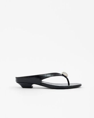 Mi-Mai Cristo Croc Jewel Flat Sandals in Black at Nordstrom, Size 10