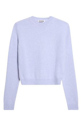 Jil Sander Wool & Cashmere Crop Sweater in Blue Haze at Nordstrom, Size 10 Us