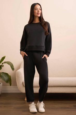 Tribal Hem Pleat Jogger Pant In Black