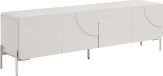 Vente-Unique Mueble TV con 4 puertas en MDF - Beige - ZELINARO