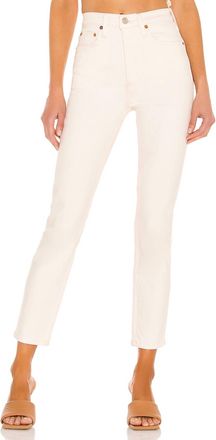 Re/Done Originals 90S High Rise Ankle Crop Jean In Vintage White