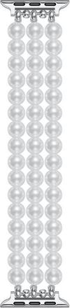 Posh Tech Liz Imitation Pearl Apple Watch Bracelet Watchband in White at Nordstrom