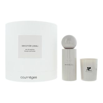 Courr&egrave;ges Seconde Peau Eau de Parfum 100ml + Candle 75g Gift Set Unisex - Apple - One Size
