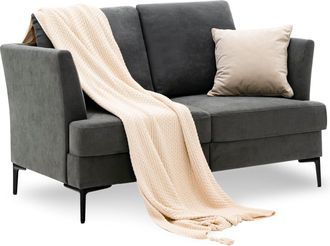 Costway Costway - Sof&aacute; Cama De 2 Plazas, Sof&aacute; Cama De Sala De Estar Con Patas Y Brazos De Acero Altos, F&aacute;cil Montaje, Mueble Moderno Con Cojines De Respaldo D