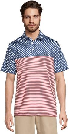 Vineyard Vines Bradley Stripe Sankaty Polo Mens Clothing Stars & Stripes : MD, Polyester/Elastane
