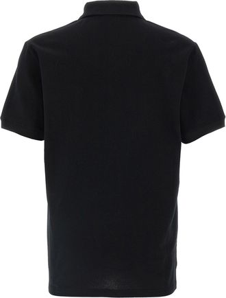 Alexander McQueen Logo-Embroidered Piqu&eacute; Cotton Polo Shirt - Black