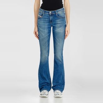 Diesel Bootcut Jeans Low Waist 1969 D-Ebbey, Medium blue, Zip fly