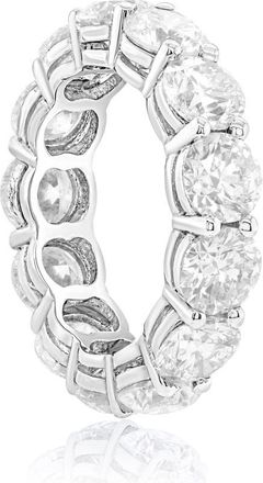 Diana M. Jewels Platinum lab grown round diamond eternity band weighing 6.10 cts tw