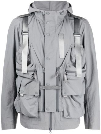 SPOONYARD detachable-panel hooded jacket - Grigio