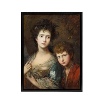 Artery8 Gainsborough Elizabeth Thomas Linley Framed Canvas Wall Art Print | Size: W24 x H32