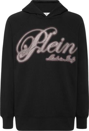 Philipp Plein Hoodies & sweatvesten, Heren, Zwart, L, Katoen, Hoodie Basic Strass Signature
