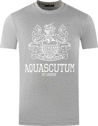 Aquascutum Heren Londen Aldis Vet Logo T-Shirt (Grijs)