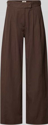 Scotch & Soda Wide Leg Hose mit Eingrifftaschen Modell QUINN in Dunkelbraun, Gr&ouml;&szlig;e 24/30