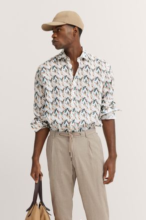 Bugatti Langarmhemd BUGATTI, Herren, Gr. XXL, Normalgr&ouml;ssen, weiss (550, wei&szlig;), 100% Leinen, gemustert, normal, eckige 2-Knopf-Manschette, Hemden Langarmhemd,