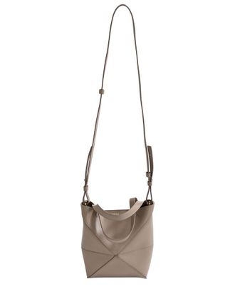 Loewe Beige Calfskin Leather Mini Puzzle Fold Tote (Authentic Pre-Loved)
