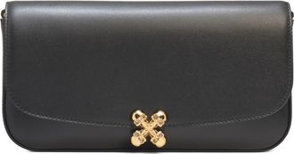 Alexander McQueen Small Skull Flower Shoulder Bag in Black/Gold at Nordstrom