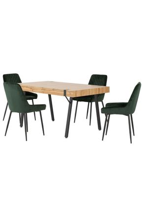 Seconique Treviso Dining Set with Avery Chairs in Green