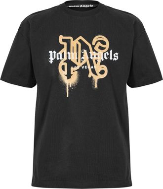 Palm Angels Mens Vegas Spray in Black Gold - Size X-Small