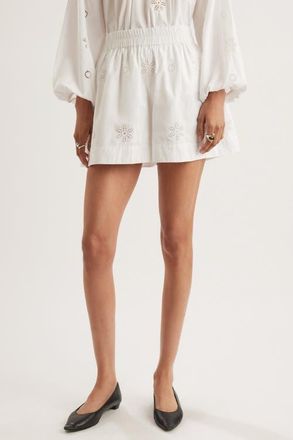 Merlette Antibes Eyelet Short in White at Nordstrom, Size X-Large