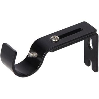 OEM 4 Soportes Ajustables Para Barra De Cortina Con 8 Tornillos, Montaje En Pared, Barra De Cortina Extensible De Acero Inoxidable, Negro, 8.8-11.524- Cre