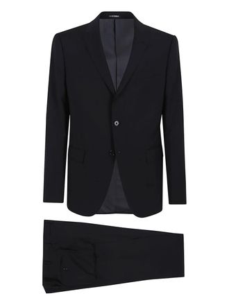 Emporio Armani single-breasted suit - men - Virgin Wool - 46 - Black