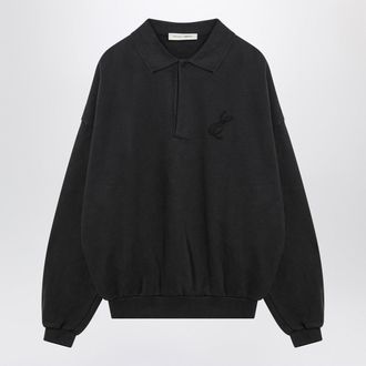 Fear of God Black Washed Polo Sweatshirt