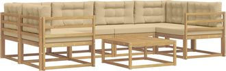 vidaXL Conjunto De Sof&aacute;s De Exterior 5 Uds. Y Beige Vidaxl