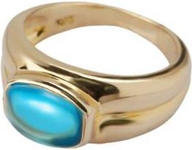 Argento Vivo Stone Dome Ring in Gold /blue Topaz at Nordstrom, Size 6
