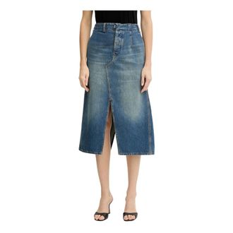 Victoria Beckham Dames, Rokken, Blauw, Maat: S Katoen