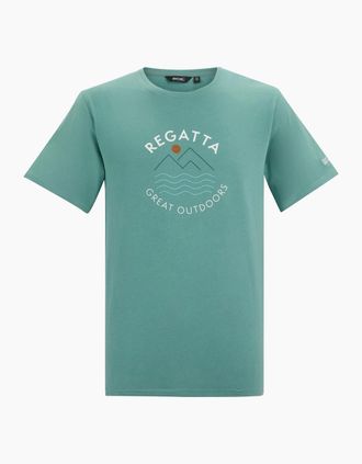 Regatta Mens Regatta Mens Cline IX Wavy Lines T-Shirt - Blue - Size: 40