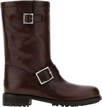 Jimmy Choo London High Boots - Dames - Hoge Laarzen - Bruin - 38 EU - Schoenen