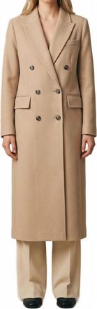 Oud Paris Logan Wool Coat In Beige