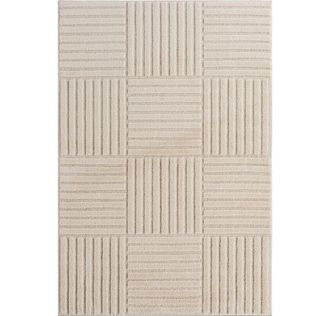 Nazar Rugs Teppich mit geometrischem Relief creme- 60x110 cm