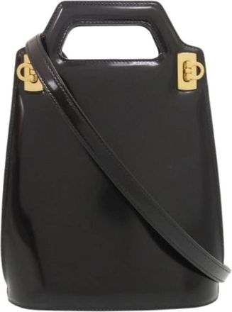 Ferragamo Pre-owned Handbag - Dames - Vintage Handtas - Zwart - ONE Size - Leer - Vintage