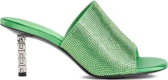Givenchy G Cube Mules - Dames - Muiltjes - Groen - 37 EU - Satijn - Schoenen