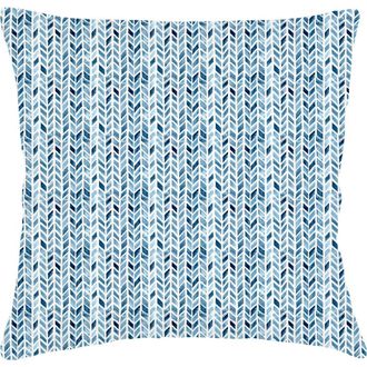 Anaya with Love Chevron Velvet Pillow with Down Alternative Insert in Indigo at Nordstrom, Size 20X20