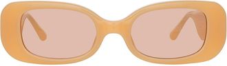 Linda Farrow LOLA LFL1117 C14 Womens Sunglasses Orange Size 52
