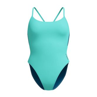 Speedo Dames Effen Racerback E&eacute;n Piece Badpak (Blauw)