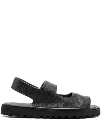 Mars&egrave;ll slingback leather sandals - Black