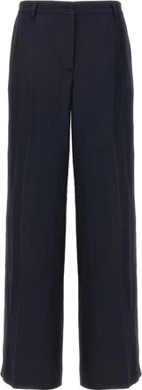 P.A.R.O.S.H. Raisa Broeken - Dames - Wijde Broeken - Blauw - XL - Leer - Broeken