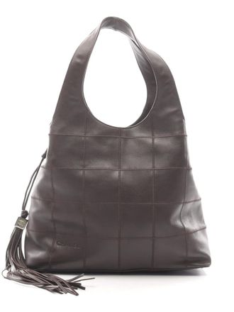 Chanel 2002-2003 CC Lambskin Chocolate Bar Tassel hobo bag - Nero