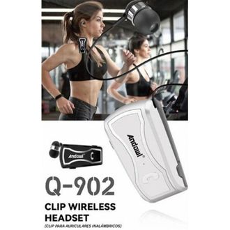 Trade Shop Trade Shop - Auricolare Bluetooth 4.0 Vivavoce Cuffie Design Ergonomico Con Clip Gancio Q-902