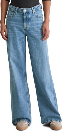 Marc O'Polo Relax-fit-Jeans MARC OPOLO Model Lania wide aus Organic-Cotton-Polyester-Stretch, Damen, Gr. 26, L&auml;nge 32, light blau, Denim/Jeans, Obermaterial: 90% 